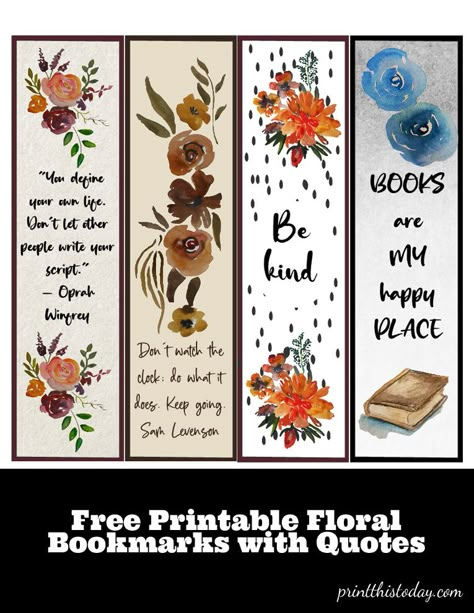 Vintage Bookmarks Printable Free, Floral Bookmarks Printable, Free Printable Bookmarks Quotes, Autumn Bookmarks Free Printable, Bookmarks Quotes Printables, Book Markers Ideas Free Printables, Book Marks Printable Free Bookmark Template, Bookmarks To Print Free Printable, Book Marks Printable Free