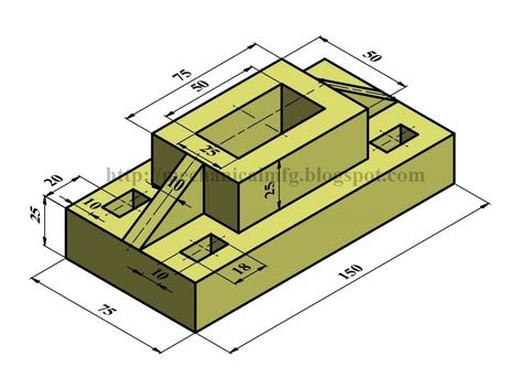 Isometric Drawing contains part design tutorial. If you want to understand and see design steps, click picture to watch it. Follow me to see more drawings. Isometric Drawing Exercises, Autocad Isometric Drawing, Solid Works, Isometric Drawing, Fusion 360, Drawing Exercises, Small House Design Plans, Autocad Drawing, 3d Drawings