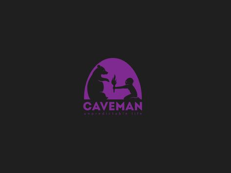 Diy Caveman Club, Caveman Logo Design, Cave Man Illustration, Caveman Illustration, Cave Logo, Caveman Necklace, Brand Mark, A Frame House Plans, Frame House