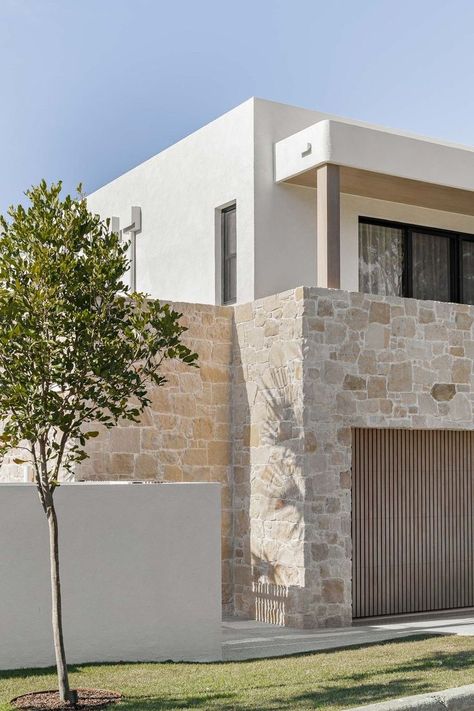 Eco Outdoor, White Grout, Stone Wall Cladding, Natural Stone Wall, Stone Cladding, Exterior Stone, Mediterranean Home, House Wall, Wall Cladding