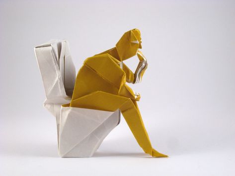 Origami People - Page 7 of 7 | Gilad's Origami Page Origami Human Figures, Origami Character, Origami Person, Origami People, Origami Hard, Origami Man, Origami Human, Holiday Origami, Origami Book