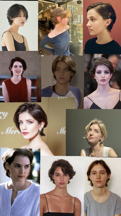 Short Feminine Haircuts, Feminine Haircuts, Androgynous Haircut, Short Wavy Haircuts, 60s Hair, Wavy Haircuts, Hair Inspiration Short, Hairdos For Short Hair, Cut Her Hair