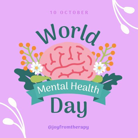 World Mentalhealth Day, World Mental Health Day, Therapy Counseling, Mental Health Day, Health Day, Creativity Quotes, Mental Health Support, Home Quotes And Sayings, Health Matters