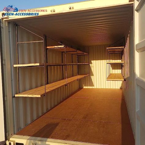 Container Spare Parts Built-in Shelf, Container Shelf, Container Rack,  Model NO. container parts Producing Period 20 Days Life Span 25 Years Color Customized Transport Package Pallet Packing Specification 990*540mm Trademark ESEA-ACCESSORIES Origin Shandong HS Code 8301600000 Production Capacity 5000/Pieces/Years After-sales Service: on-Line Technical Support Warranty: 1 Year Type: Dry Container Certification: ISO9001, CE Length: Customized Experice: 10 Years   Good Quality Container Spare Parts Built-in Shelf Product Description Product Description -------------- Storage Container Business, Storage Container Shop, Shipping Container Organization, Storage Container Rack, Container Office Design Interiors, Work Trailer Organization Ideas, Shipping Container Shed Ideas, Container Storage Ideas, Shipping Containers Ideas