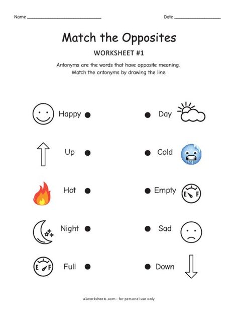 Words Opposites Worksheet, Opposite Worksheets Kindergarten, Opposites Worksheet Kindergarten, Opposite Worksheets Preschool, Ukg Evs Worksheets, Opposite Crafts For Preschoolers, Opposites For Kindergarten, Opposite Words For Kids Worksheet, Opposites Worksheet Preschool