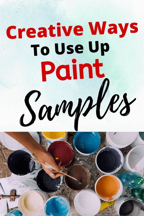 Most of us only paint a small area to sample the colour, so often there is a fair bit of paint left. This post is full of ideas of what you can do to use up leftover paint samples. What To Do With Paint Samples, Leftover Paint Ideas, Leftover Paint Projects, Paint Sample Art, Paint Samples Crafts, Samples Diy, Painted Window Frames, Painted Photo Frames, Frugal Recipes