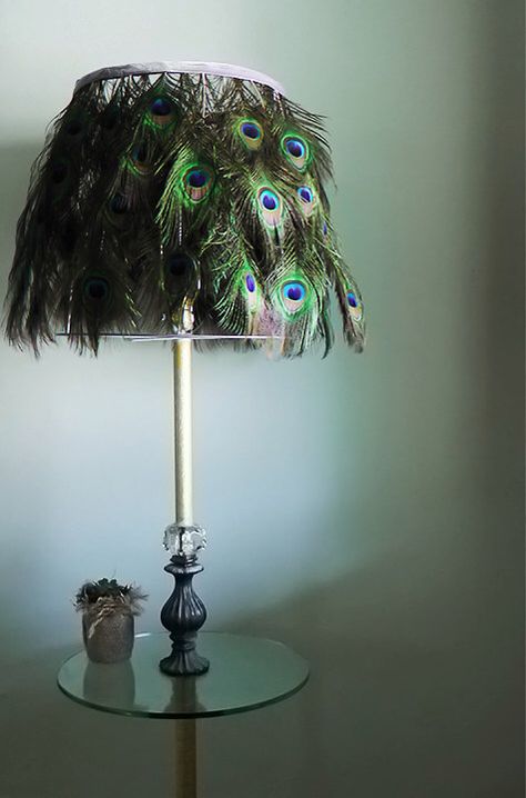 Peacock Chandelier, Feather Lampshade, Bead Painting, Peacock Candle, Feather Candle, Peacock Bedding, Lampshade Diy, Peacock Lamp, Bird Fashion