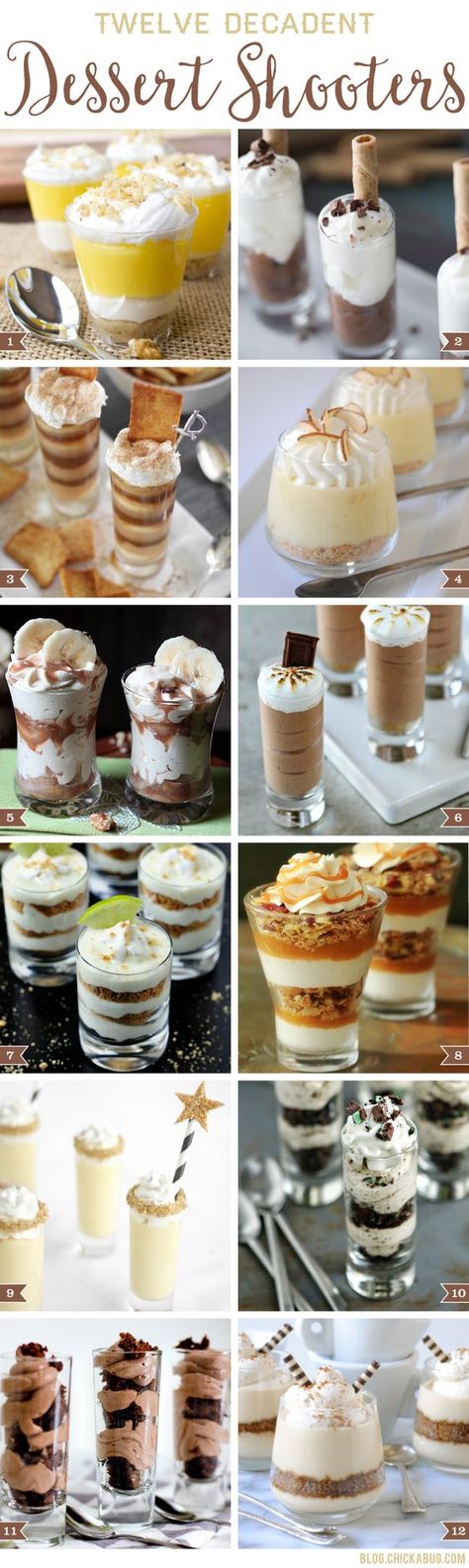 Christmas Mini Dessert Shooters, Pudding Shooters Dessert, Desert In Glasses, Vanilla Dessert Shooters, Desert Shots Mini Desserts Shooter Recipes, Dessert Table Desserts, Shooter Cup Desserts, Desert Shooters Recipes, Dessert In Glasses Ideas