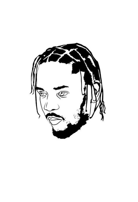 Kendrick Lamar. Kendrick Lamar Drawing Easy, Kendrick Lamar Sketch, Kendrick Lamar Black And White, Kendrick Lamar Tattoo Ideas, Kendrick Lamar Drawing, Kendrick Lamar Tattoo, Film Tips, Bob Marley Art, Gang Signs