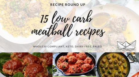 15 Delicious Low Carb Meatballs Recipes (Paleo, Keto, Whole30) Low Carb Meatball Recipes, Thm Lunch, Meatballs Recipes, Meatball Dishes, Food Dinners, Dinner Recipes Healthy Low Carb, Meatball Dinner, Cleaner Eating, Paleo Gluten Free Recipes