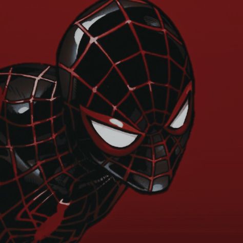 Spiderman Red Aesthetic Icon, Spider Man Pfp Miles Morales, Aesthetic Spider-man Widget, Spiderman Aesthetic Miles Morales, All New All Different Spiderman, Miles Morales Spiderman Icon, Spiderman Pfp Miles, Spiderman Into The Spiderverse Widgets, Red Comic Aesthetic