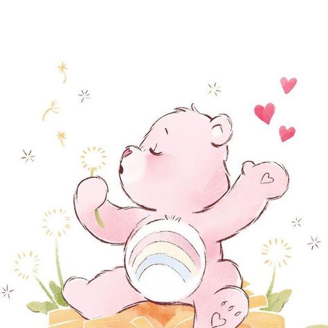 Care Bears Baby on Instagram: "Cheer Bear here wishing you a wonderful weekend! 💕" Cheer Bear Aesthetic, Care Bears Icons, Care Bear Pfp, Cheer Bear Care Bear, Pink Care Bear, April Moodboard, Ipad Pics, Care Bears Vintage, Care Bear Birthday