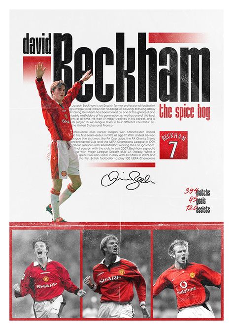 David Beckham Poster, Sport Posters, Football Retro, Poster Football, Travel Brochure Template, Retro Posters, T Shirt Design Template, Sport Poster Design, Album Art Design