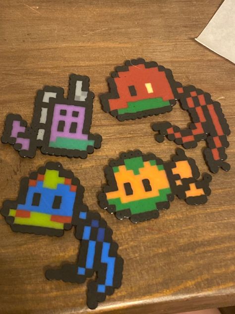 Perler Beads Tmnt, Ninja Turtle Perler Beads, Rottmnt Bracelets, Ninja Turtle Pixel Art, Tmnt Perler Bead Patterns, Rottmnt Pixel Art, Rottmnt Perler Beads, Tmnt Pixel Art, Tmnt Perler Beads