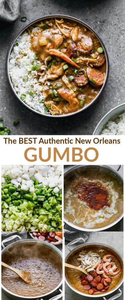 Favorite Gumbo Recipe, Southern Chicken And Sausage Gumbo, Seafood Gumbo Recipe Easy New Orleans, Chicken And Sausage Gumbo Easy, Cajun Recipes Louisiana Authentic Gumbo, Chicken Sausage Shrimp Okra Gumbo, Gumbo Recipe Authentic Seafood, Crab Gumbo Recipe Easy, Homemade Gumbo Recipe New Orleans