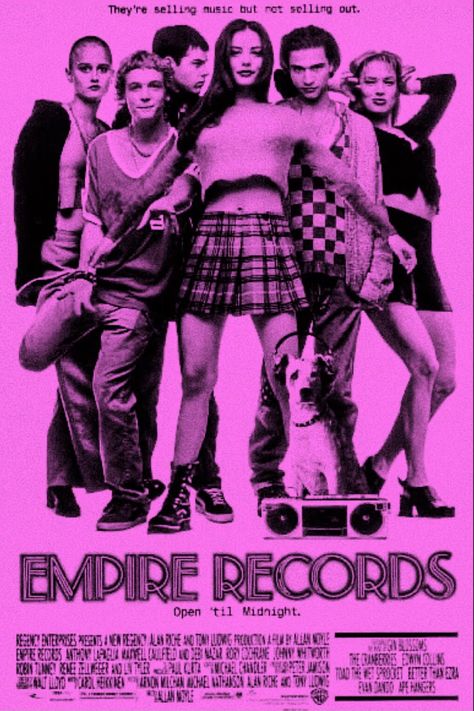 Empire Records Poster, Empire Records Wallpaper, Empire Records Movie, Empire Records, Comfort Movies, Awesome Sauce, Movie Prints, Pink House, Picture Collage Wall