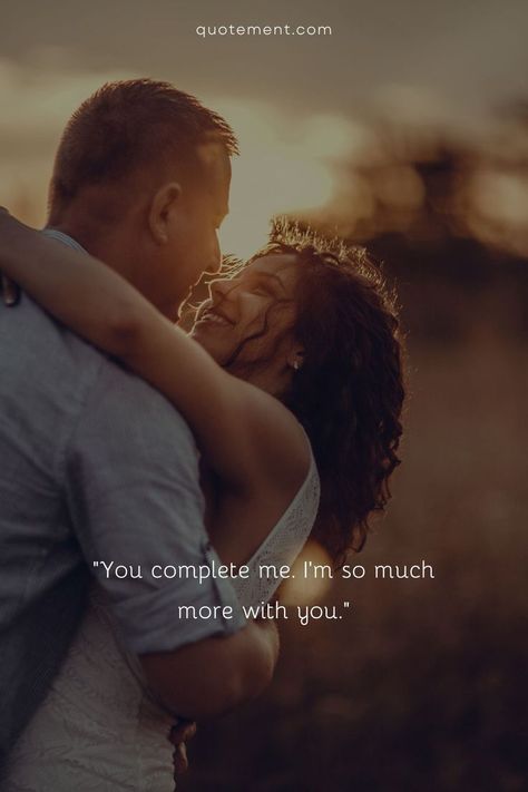 If you want to show your soulmate how much you love them and tell them that they make your life complete, this adorable list of you complete me quotes will help you express those feelings! You Complete Me Quotes, Letter For Him, Soulmate Love, Emotional Messages, Almighty Allah, Soulmate Love Quotes, You Complete Me, Deep Quotes About Love, You Love Me