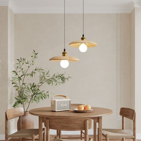 Pendant Light Round Dining Table, Japandi Dining Room Lamp, Japandi Hanging Lamp, Round Dinning Room Decor, Dining Room Lighting Round Table, Round Dining Table Lamp, Pendant Light Over Round Dining Table, Scandi Round Dining Table, Nordic Round Dining Table