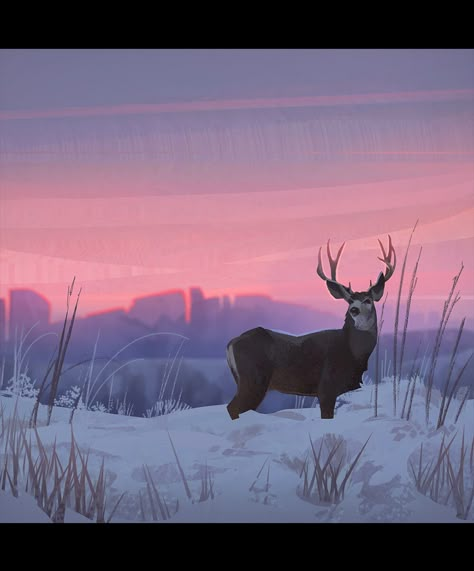 The Long Dark, Fire Icons, Concept Art Inspiration, Animal Studies, Background Inspiration, Deer Art, Fantasy Paintings, Animal Portraits, Animal Drawing