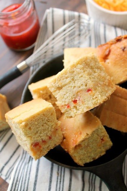 Pimento Cheese Stuffed Cornbread - The Kitchen Prep Blog Creamy Pimento Cheese, Stuffed Cornbread, Bacon Lattice, Cheese Cornbread, Fluffy Cornbread, Flavored Butters, Pimento Cheese Spread, Cheese Corn, Flat Breads