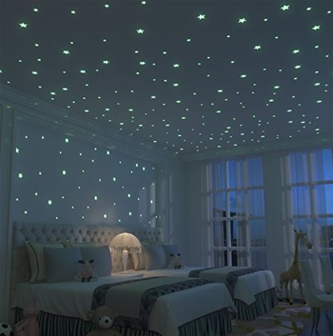 Glow Stars Supernova: 200 of the Brightest Glow in the Da... https://smile.amazon.com/dp/B015D4T56W/ref=cm_sw_r_pi_dp_x_AGRYyb1D39A67 Glow In The Dark Ceiling Stars, Stars Room Decor, Star Room, Star Bedroom, Glow In The Dark Stars, Dark Ceiling, Dark Stars, Romantic Bedroom Decor, Kids Bedroom Walls