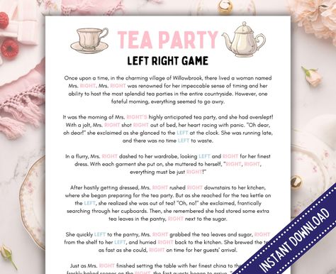 This Party Games item by PrintGoGame has 8 favorites from Etsy shoppers. Ships from United States. Listed on Jul 27, 2024 Tea Party Bridal Games, Adult Tea Party Games, Bridal Tea Party Games, Spill The Tea Party, Tea Party Activities Ladies, Tea Party Activities For Kids, Birthday Tea Party Ideas For Women, Ladies Tea Party Ideas Church, Tea Party Games For Women