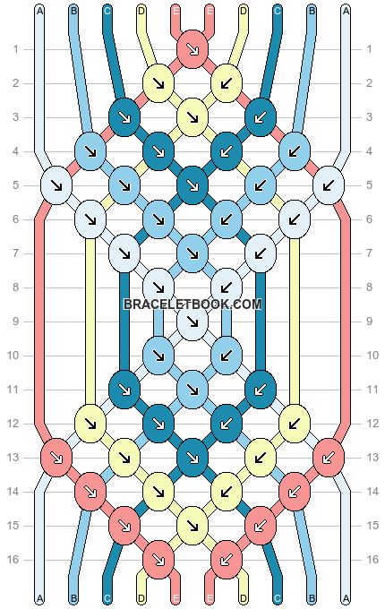 Normal pattern #14708 variation #358370 | BraceletBook Wavy Friendship Bracelet, Leaf Bracelet, Bracelet Tutorial, Friendship Bracelet Patterns, Bracelet Patterns, Friendship Bracelet, Cool Gifs, Friendship Bracelets, Love It