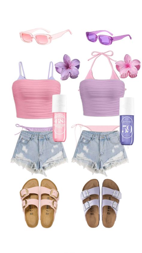 #matching #beachoutfit #summer Cute Matching Bestie Outfits, Bestie Outfits Matching, Beach Day Fits, Matching Outfits For Besties, Bsf Stuff, Evening Fits, Bff Outfits Matching, Matching Stuff, Bff Matching Outfits