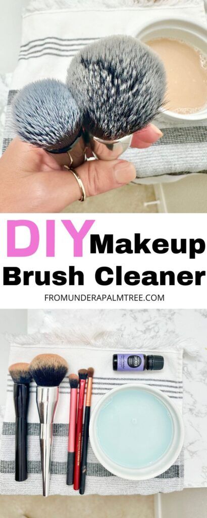 Diy Makeup Brush Cleaner Recipes, Make Up Brush Cleaner Diy Cleaning, Make Up Brush Cleaning Solution, How To Clean Your Makeup Brushes, Makeup Brush Cleaner Homemade, Makeup Brush Cleaning Hacks, Diy Brush Cleaner, Makeup Brushes Cleaner, Dirty Makeup