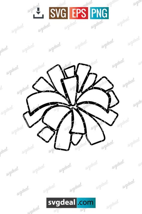 Pom Pom Svg Pom Pom Svg Free, Pom Pom Drawing Easy, Pom Pom Clipart, Cheer Pom Poms Drawing, How To Draw Pom Poms, Pom Pom Drawing, Megaphone Template, Cheerleading Crafts, Dancing Drawing