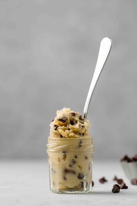 Chocolate chip edible cookie dough for one + 3 variations - Lifestyle of a Foodie Small Batch Edible Cookie Dough, Edible Cookie Dough For One, Edible Cookie Dough Recipe For One, Simple Cookie Dough Recipe, Chocolate Chip Cookie Dough Recipe, Cookie Dough For One, Edible Chocolate Chip Cookie Dough, Eggless Cookie, Lifestyle Of A Foodie