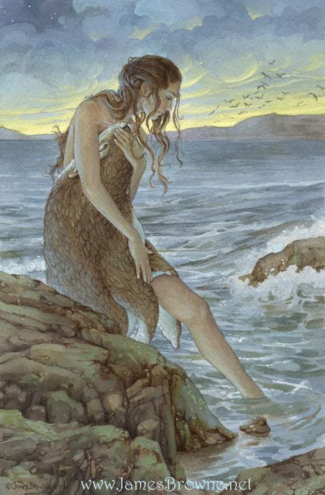 THE SELKIE Selkie Aesthetic, Selkie Art, Celtic Mythology, Mermaids And Mermen, Have Inspiration, Mythological Creatures, Mermaid Art, Folk Tales, Magical Creatures