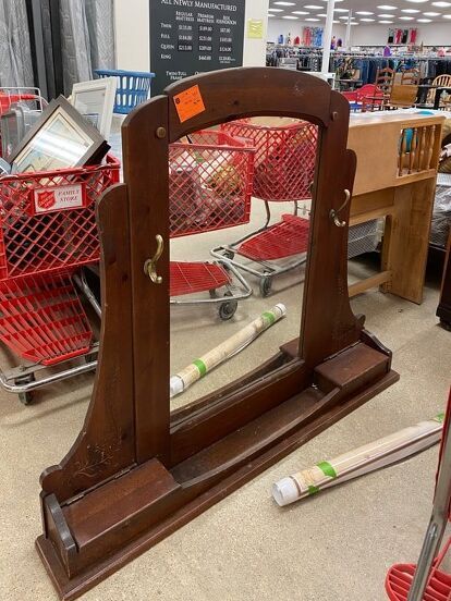 Upcycled Mantel Shelf Made From A Dresser Mirror | Hometalk Dresser Mirror Repurposed, Mirror Makeover Diy, Mirror Upcycle, Upcycle Mirror, Strip Wood, Restored Furniture, Diy Hack, Mirror Makeover, Water Bed