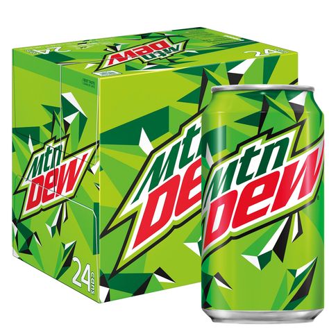 Free 2-day shipping. Buy (24 Cans) Mountain Dew Soda Soft Drink, 12 fl oz at Walmart.com Mnt Dew, Mtn Dew, Diet Mountain Dew, Snacks Ideas, Green Magic, Drinks Brands, Drink Mixer, High Fructose Corn Syrup, Global Recipes