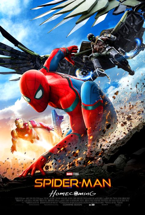 Spider Man Homecoming 2017, Spiderman Poster, Homecoming Posters, Marvel Movie Posters, Robert Downey Jr., Spider Man Homecoming, Far From Home, Adventure Movies, Michael Keaton