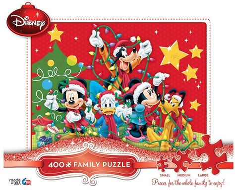 Disney's Mickey Mouse Christmas Thomas Kinkade 400-piece Jigsaw Puzzle https://api.shopstyle.com/action/apiVisitRetailer?id=608712505&pid=uid8100-34415590-43 Disney Jigsaw Puzzles, Disney Puzzles, Autograph Book Disney, Family Puzzle, Christmas Jigsaw Puzzles, Mickey Mouse Design, Classic Disney Characters, Family Puzzles, Holiday Puzzle