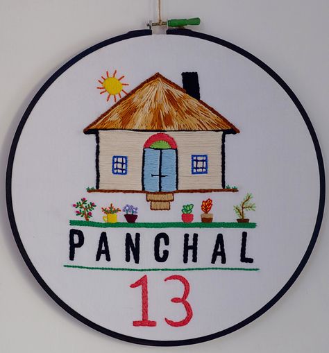 Hand embroidered Name sign for your Happy Place..!! #home #handmadehomedecor #handmadewithlove #handembroidery #nameplate #hoopart #embroideryhoopart #homedecorideas #walldecorideas #welcome #embroiderylove Embroidery Name Plate, Hand Embroidered Name, Home Handmade, Embroidered Name, Embroidery Hoop Art, Hoop Art, Name Sign, Handmade Home Decor, Home Sweet Home