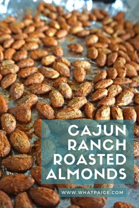 Ranch Seasoned Almonds, Cajun Almonds Recipe, Recipes Using Dry Roasted Almonds, Roasted Almonds Recipe Savory, Seasoned Almonds Recipes, Ranch Almonds, Flavored Almonds Recipe, Seasoned Almonds, Cajun Ranch