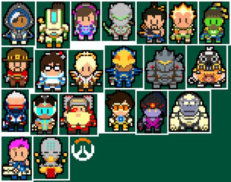 Overwatch Pixel Art | Pixel Art Maker Jjba Pixel Art Grid, Overwatch Pixel Art, Overwatch Pixel Art Grid, Apex Perler Beads, Perler Beads Overwatch, Pixel Art Pattern Anime 32x32, Wallpaper Pixel, Overwatch Wallpaper, Pixel Art Maker