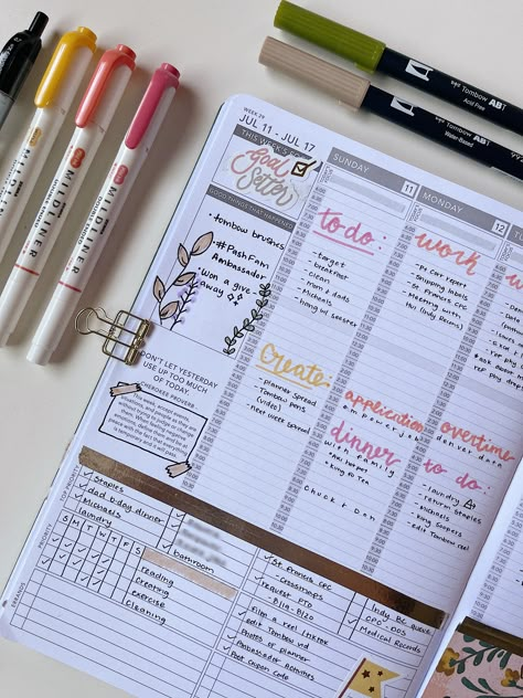 Weekly spread 🥳 use AMY150 for 10% off your passion planner orders! Planner Spread Inspiration, Time Planner, Herb Farm, Journal Stuff, Bullet Planner, Planner Tips, Routine Planner, Passion Planner, Work Planner