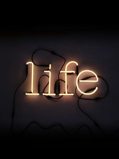 Neon Art Life Wall Lamp Neon Vintage, Neon Quotes, Neon Words, Marquee Lights, Neon Aesthetic, Neon Wallpaper, Art Life, Neon Light Signs, Neon Art