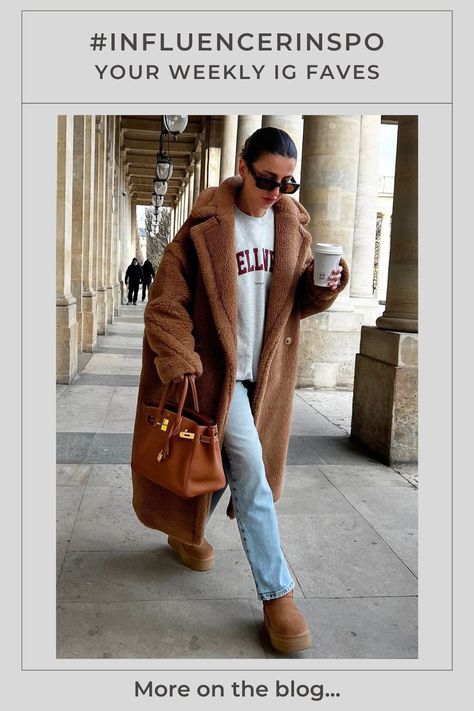 Top 20 Instagram influencer summer outfit round-up Teddy Coat Outfit Casual, Long Teddy Coat Outfit, Brown Teddy Coat Outfit, Teddy Jacket Outfit, Teddy Coat Outfit, Influencer Outfit, Long Teddy Coat, Jacket Outfit Women, Getting Bored