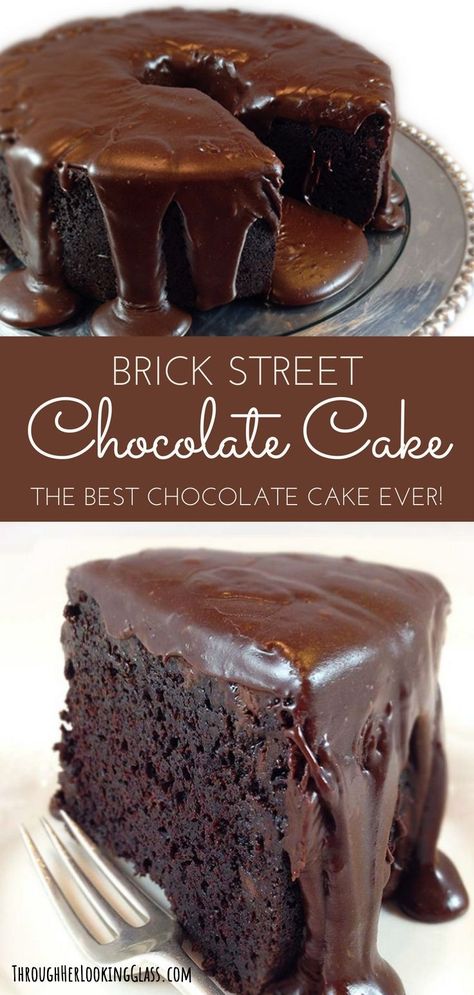 Dense Chocolate Cake, Brick Street, Cake Brownie, Easy Vanilla Cake Recipe, Cheesecake Recipes Classic, Ganache Frosting, Chocolate Cake Recipe Easy, Cake Recipes Easy Homemade, Cake Chocolat