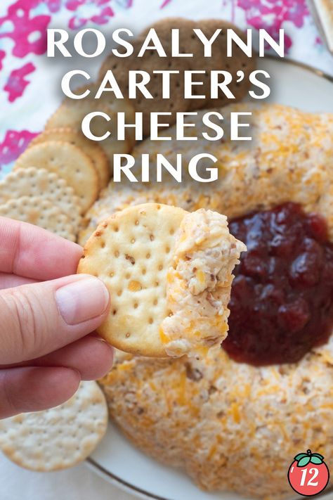 Rosalynn Carter's Cheese Ring, Roselyn Carter Cheese Ring, Rosalind Carter Cheese Ring, Rosalyn Carter's Cheese Ring, Roslyn Carter Cheese Ring, Appetizer Dips For Thanksgiving, Rosalyn Carter Recipes, Cracker Hors D’oeuvres, Rosalyn Carter Cheese Ring