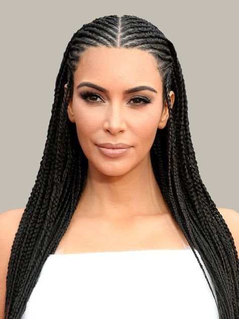 Kim Kardashian Braids, Kardashian Braids, Braids Blonde, Kim Kardashian Hair, Braids Pictures, Box Braids Hairstyles For Black Women, Braided Hairstyles For Teens, Fulani Braids, Braids With Beads