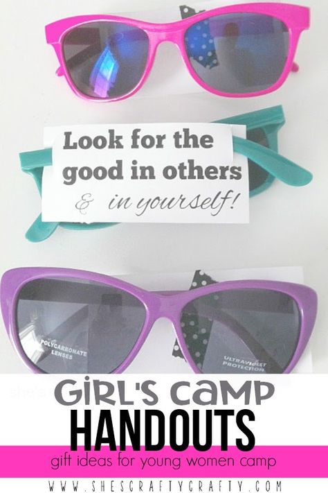 Girls Camp Handouts - gift ideas for Young Women Camp Ycl Girls Camp Ideas, Ycl Gifts, Girls Camp Themes, Lds Girls Camp Themes, Gift Ideas For Young Women, Girls Camp Handouts, Girls Camp Gifts, Church Youth Activities, Camp Themes