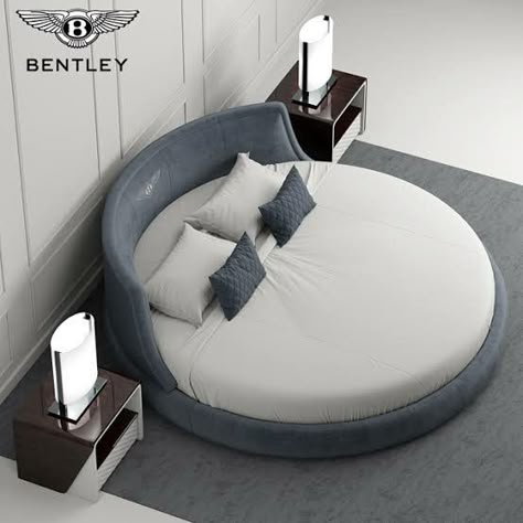 Circle Shaped Bed, Round King Size Bed, Circle Bed Bedroom, Round Bed Designs, Circular Bed, Paint Ideas Bedroom, Modern Double Beds, Ideas Bedroom Aesthetic, High Quality Bedroom Furniture