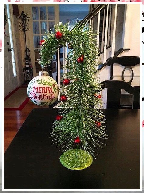 Gardening Christmas Tree - Visit today for you will not know what you will discover. Click to visit IMMEDIATELY! Types Of Christmas Trees, Grinch Christmas Party, Whoville Christmas, Funny Christmas Tree, Grinch Christmas Tree, Grinch Christmas Decorations, Tabletop Christmas Tree, Zoella, Green Christmas Tree