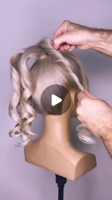 Hair Updos For Homecoming, High Bun Upstyle, Beautiful Updo Hairstyles, Up Do Hair Styles For Prom, Bridal High Updo Tutorial, Pretty Up Dos For Long Hair, Hairdos For A Wedding, Wedding Updo With Curls, Vintage Wedding Hairstyles Updo