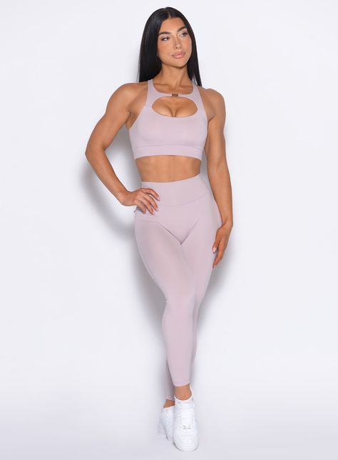 Pocket Pop Leggings 2.0 | Violet Ice | Bombshell Sportswear Pink Hooded Workout Top, Popflex Active Leggings, Bombshell Sportswear, Pink Compressive Elastane Activewear, Bombshell Leggings, Compressive Pink Sportswear Leggings, Sleek, Soft Fabrics, Violet